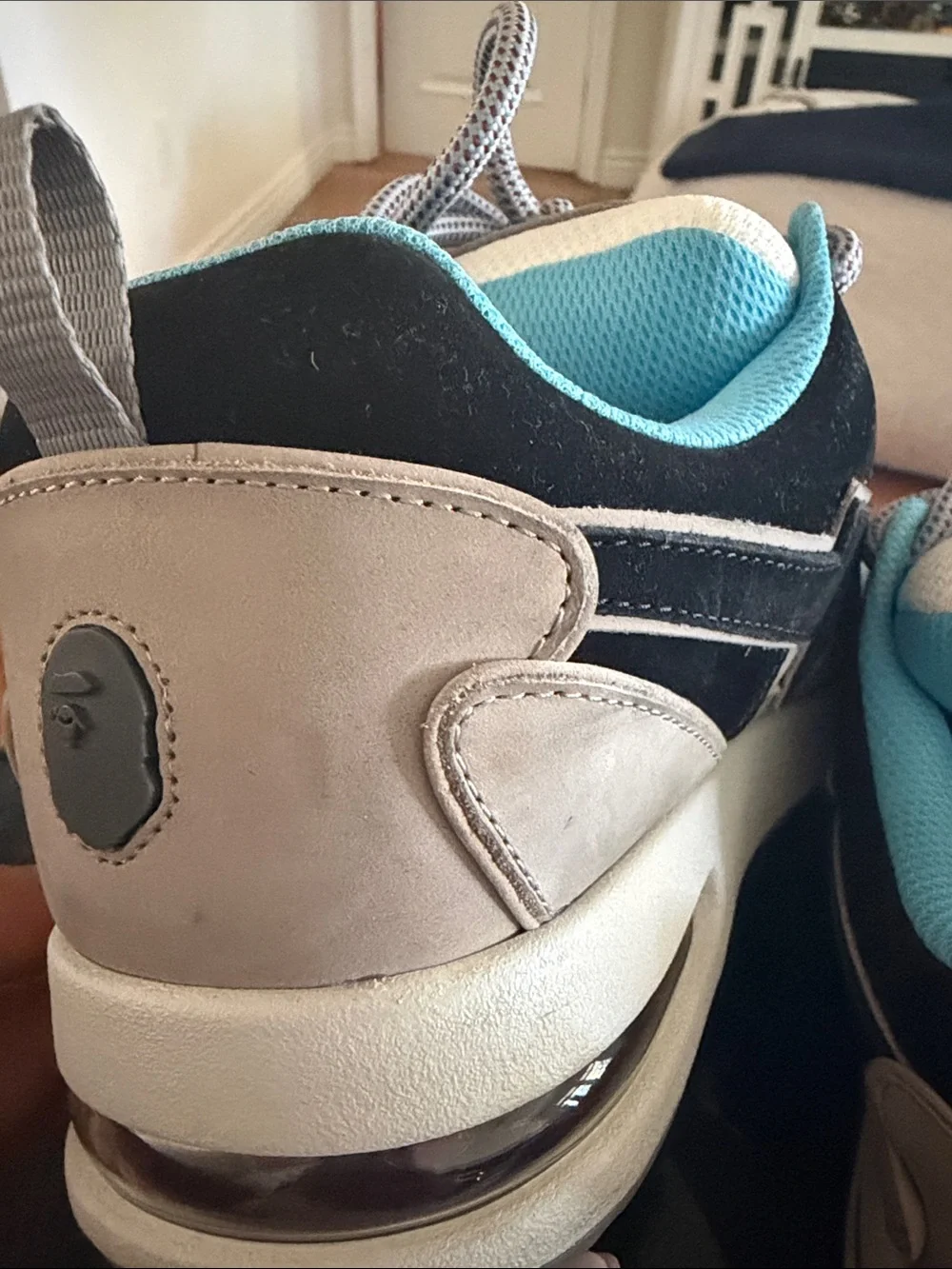 BAPE Athletic Sneakers - Black White Blue